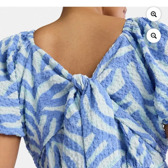 Time and Tru Women’s Zebra Tie Dye Blue Midi Dress Size XL NWT - Picture 4 of 9